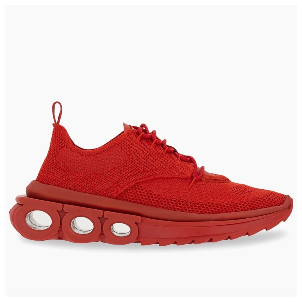 Ferragamo Nima Red Athletic Sneakers